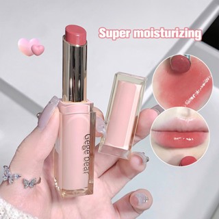 Gegebear Light Smooth Glossy ลิปสติกให้ความชุ่มชื้นแต่งหน้าถือกระจกหญิงสีสันสดใส Lip Glaze