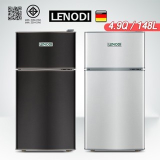 LENODI ตู้เย็นมินิ 4.9Q สองประตู ประหยัดพลังงาน ตู้เย็นในบ้านขนาดเล็ก ตู้เย็น 2 ประตู รุ่นEPLD-138B จุได้ถึง 148 ลิตร